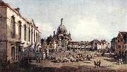 BELLOTTO, Bernardo New Market Square in Dresden from the Jdenhof oil on canvas
